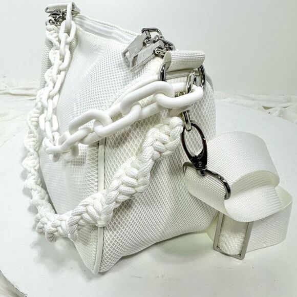Ahdorned Neoprene Multi Way Crossbody Shoulder Bag White  New Without Tag. - Picture 10 of 16